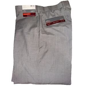 Louis Raphael Rosso Flat Front Dress Pants Men 32/32 Blk/Off White Houndstooth